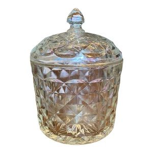 Vintage sugar bowl with lid 6.25” H x 4” W x 3.5” deep. Excellent condition